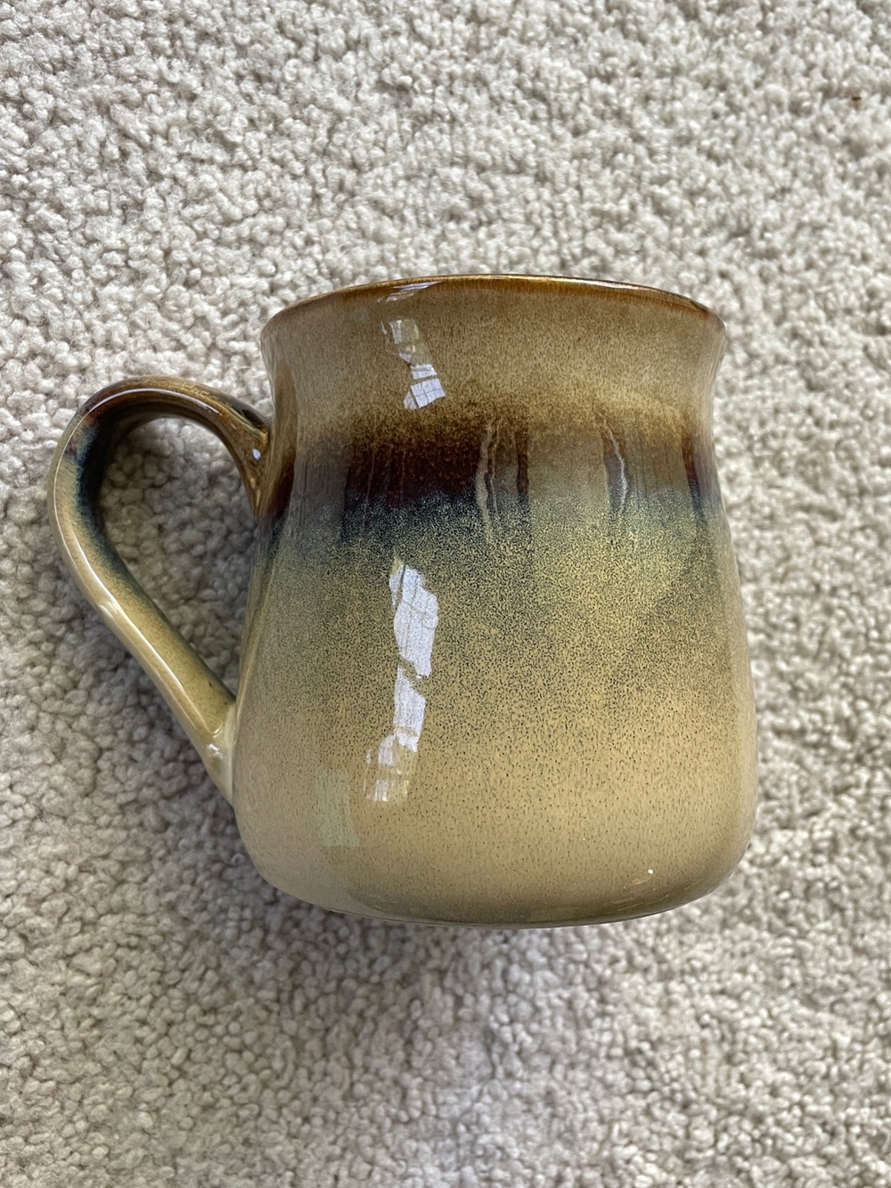 Western Brown Tan Ombre Smooth Ceramic Oversized Coffee Mug by Boston Warehouse